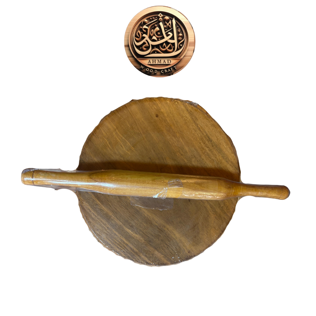 Wooden Rolling Pin with Board (Belan & Chakla)